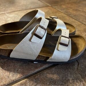 Birkenstock Cream Double Strap Sandals